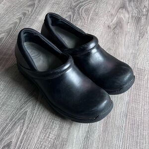 DANSKO black leather clogs